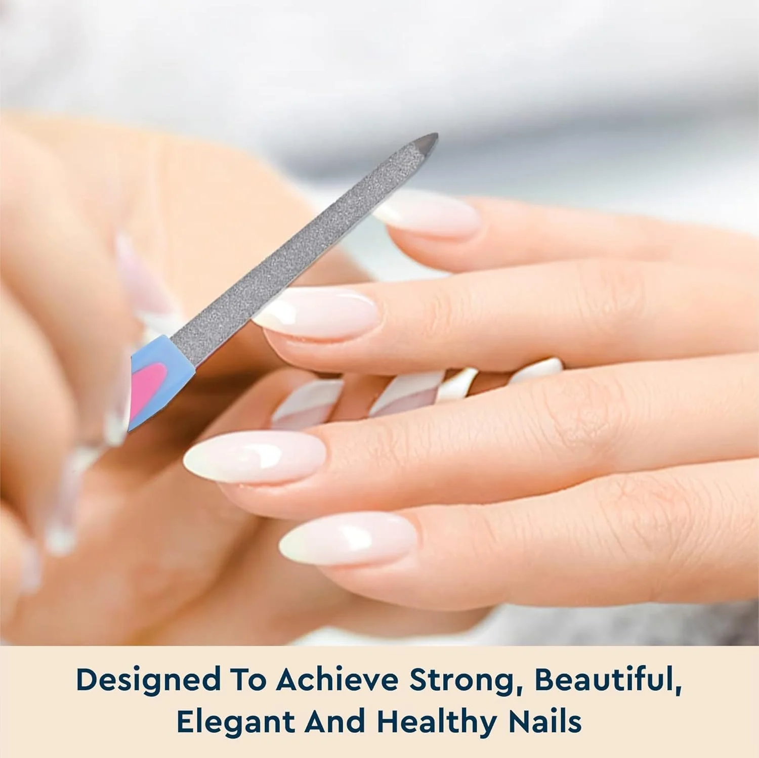 سوهان ناخن دو سر MOMENT برای ناخن های طبیعی ساخته شده از فولاد ضد زنگ، سوهان ناخن با نوک تیز دسته ضد لغزش دو طرفه با ذرات یاقوت کبود سوهان ناخن دو سر MOMENT برای ناخن های طبیعی ساخته شده از فولاد ضد زنگ، سوهان ناخن با نوک تیز دسته ضد لغزش دو طرفه با ذرات یاقوت کبود