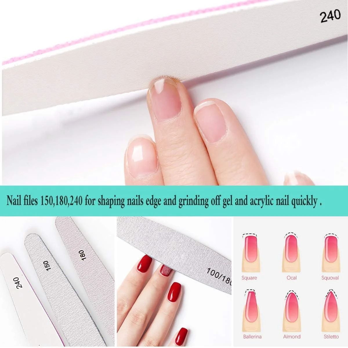 سوهان ناخن MAYCREATE®، مجموعه 6 عددی سوهان ناخن ژلی، سوهان بافر ناخن، بلوک سوهان ناخن زبر قابل شستشو، پولیش و بافر، سمباده دو طرفه برای ناخن های اکریلیک و ناخن های طبیعی سوهان ناخن MAYCREATE®، مجموعه 6 عددی سوهان ناخن ژلی، سوهان بافر ناخن، بلوک سوهان ناخن زبر قابل شستشو، پولیش و بافر، سمباده دو طرفه برای ناخن های اکریلیک و ناخن های طبیعی