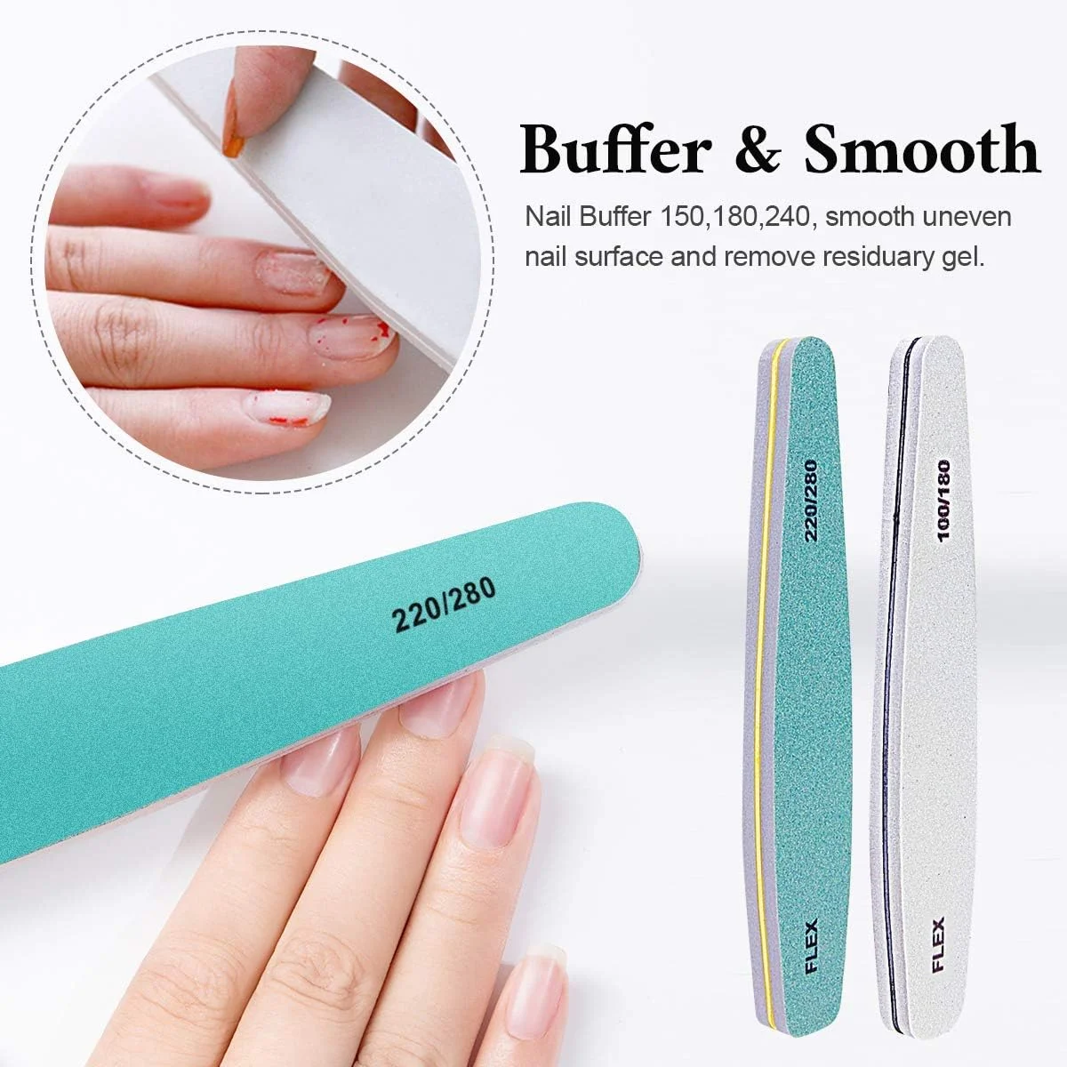 سوهان ناخن MAYCREATE®، مجموعه 6 عددی سوهان ناخن ژلی، سوهان بافر ناخن، بلوک سوهان ناخن زبر قابل شستشو، پولیش و بافر، سمباده دو طرفه برای ناخن های اکریلیک و ناخن های طبیعی سوهان ناخن MAYCREATE®، مجموعه 6 عددی سوهان ناخن ژلی، سوهان بافر ناخن، بلوک سوهان ناخن زبر قابل شستشو، پولیش و بافر، سمباده دو طرفه برای ناخن های اکریلیک و ناخن های طبیعی