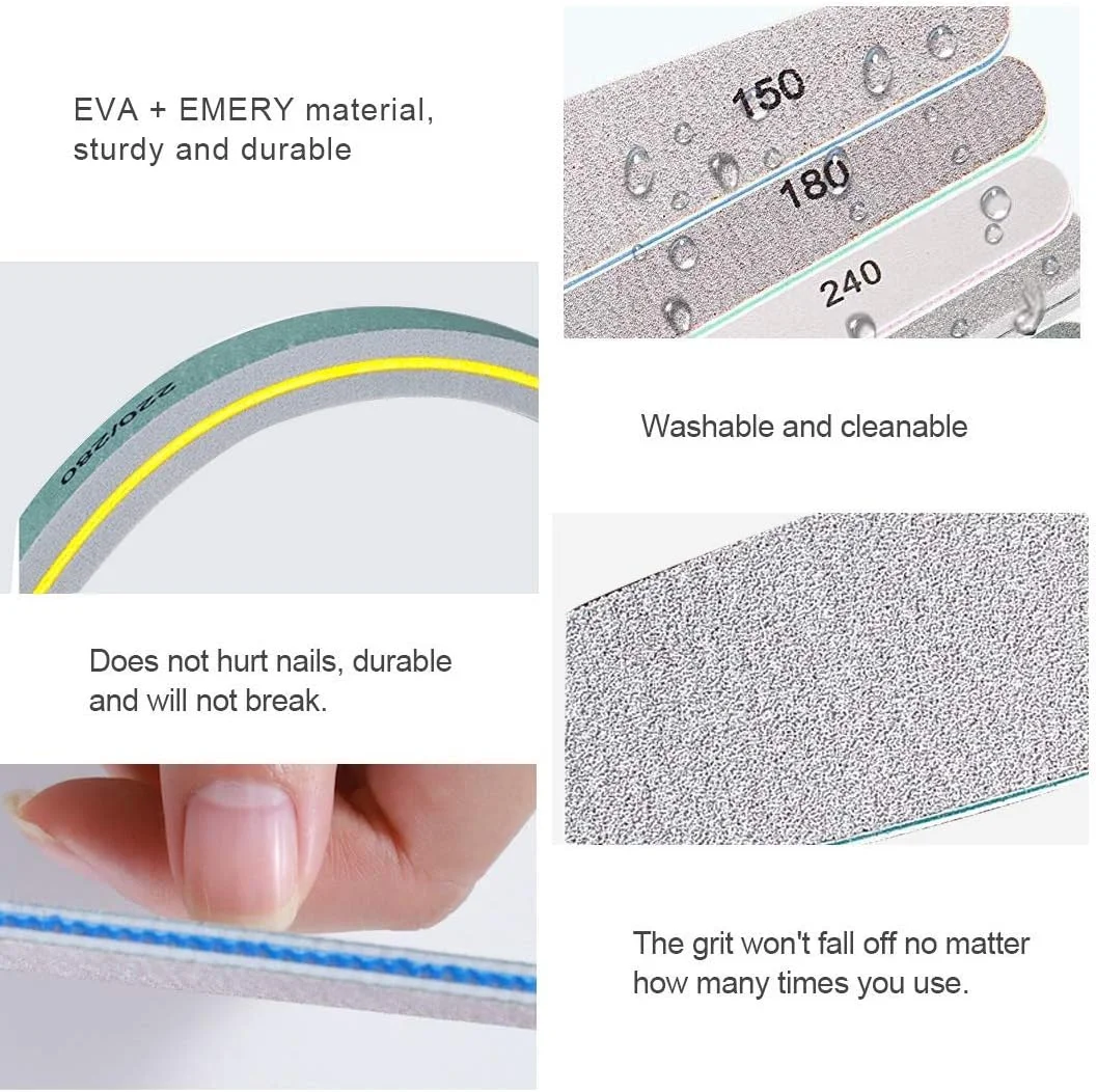 سوهان ناخن MAYCREATE®، مجموعه 6 عددی سوهان ناخن ژلی، سوهان بافر ناخن، بلوک سوهان ناخن زبر قابل شستشو، پولیش و بافر، سمباده دو طرفه برای ناخن های اکریلیک و ناخن های طبیعی سوهان ناخن MAYCREATE®، مجموعه 6 عددی سوهان ناخن ژلی، سوهان بافر ناخن، بلوک سوهان ناخن زبر قابل شستشو، پولیش و بافر، سمباده دو طرفه برای ناخن های اکریلیک و ناخن های طبیعی