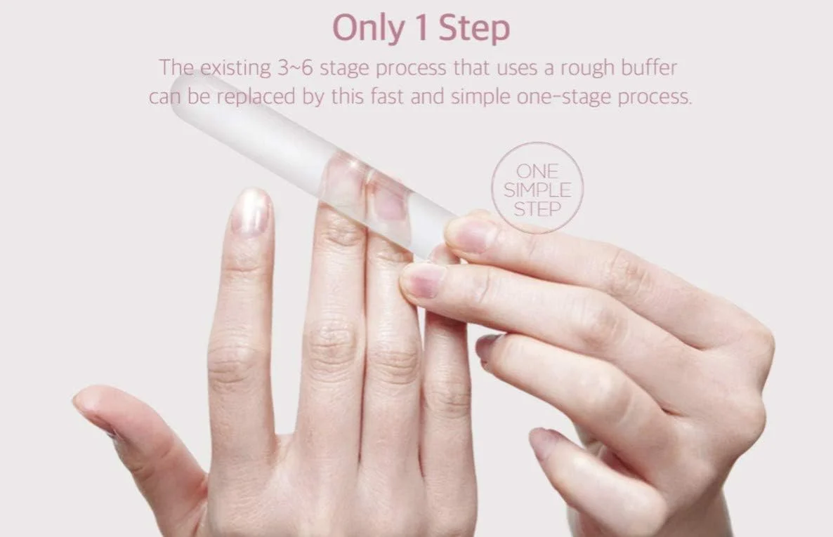 سوهان ناخن شیشه ای جادویی 4 در 1، عقب زن، بافر و پولیش (مرمری صورتی) سوهان ناخن شیشه ای جادویی 4 در 1، عقب زن، بافر و پولیش (مرمری صورتی)