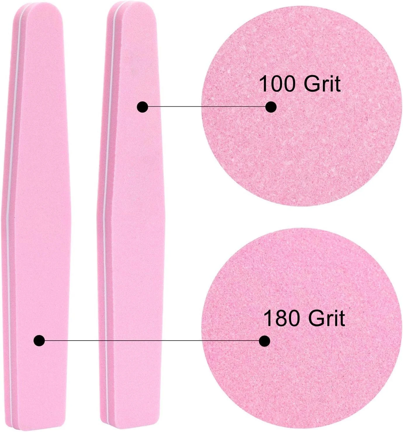 LoveBB 20 عدد سوهان بافر ناخن، اسفنجی، دو طرفه قابل شستشو، سمباده پولیش 100/180 (صورتی) LoveBB 20 عدد سوهان بافر ناخن، اسفنجی، دو طرفه قابل شستشو، سمباده پولیش 100/180 (صورتی)