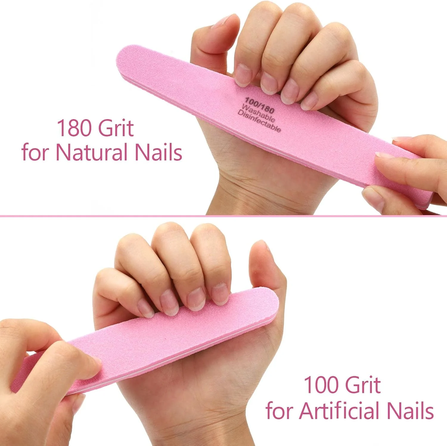 LoveBB 20 عدد سوهان بافر ناخن، اسفنجی، دو طرفه قابل شستشو، سمباده پولیش 100/180 (صورتی) LoveBB 20 عدد سوهان بافر ناخن، اسفنجی، دو طرفه قابل شستشو، سمباده پولیش 100/180 (صورتی)