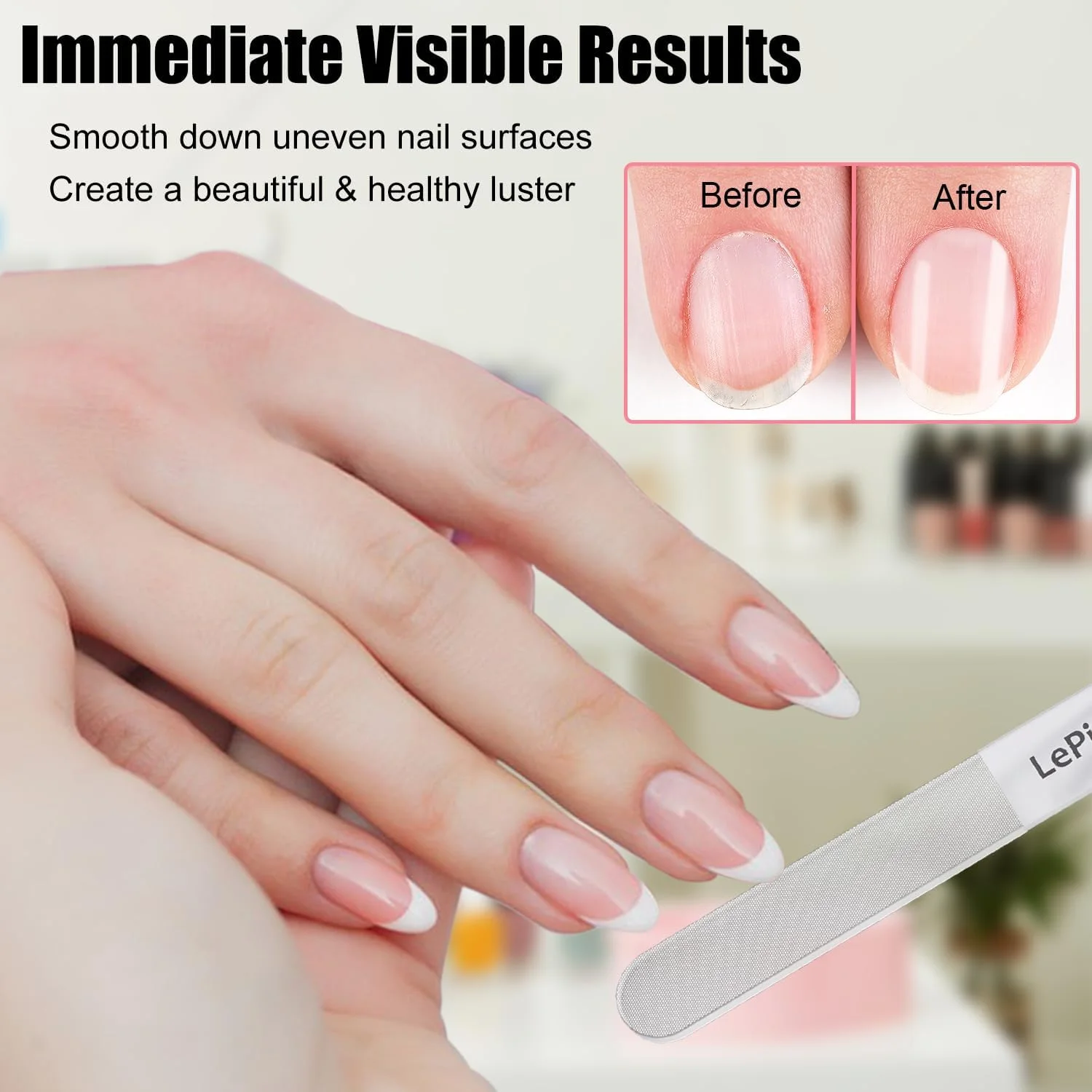 ست براق کننده ناخن شیشه ای نانو LePinko، بافر ناخن چند منظوره برای شکل دادن، صاف کردن و صیقل دادن ناخن های طبیعی، ست سوهان ناخن کریستالی ظریف، ابزار مانیکور حرفه ای برای استفاده در منزل و سالن، 2 عدد ست براق کننده ناخن شیشه ای نانو LePinko، بافر ناخن چند منظوره برای شکل دادن، صاف کردن و صیقل دادن ناخن های طبیعی، ست سوهان ناخن کریستالی ظریف، ابزار مانیکور حرفه ای برای استفاده در منزل و سالن، 2 عدد