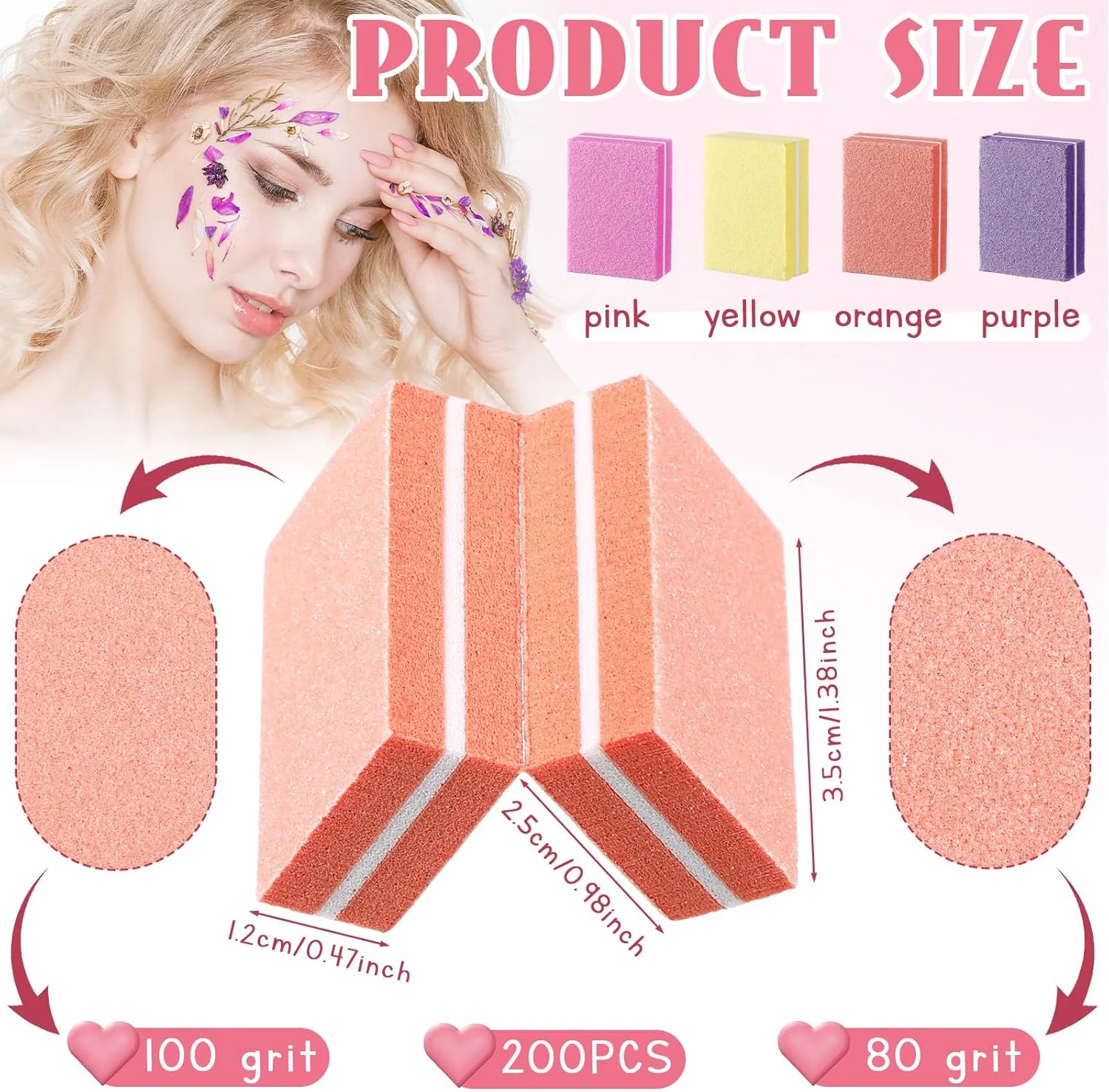 لریتون 200 عدد مینی بافر ناخن، بلوک های اسفنجی دو طرفه، ابزار مانیکور، سوهان ناخن مناسب برای ناخن های اکریلیک و ناخن های طبیعی (100/180، 80/100، 180/240، 60/100، چند رنگ) لریتون 200 عدد مینی بافر ناخن، بلوک های اسفنجی دو طرفه، ابزار مانیکور، سوهان ناخن مناسب برای ناخن های اکریلیک و ناخن های طبیعی (100/180، 80/100، 180/240، 60/100، چند رنگ)