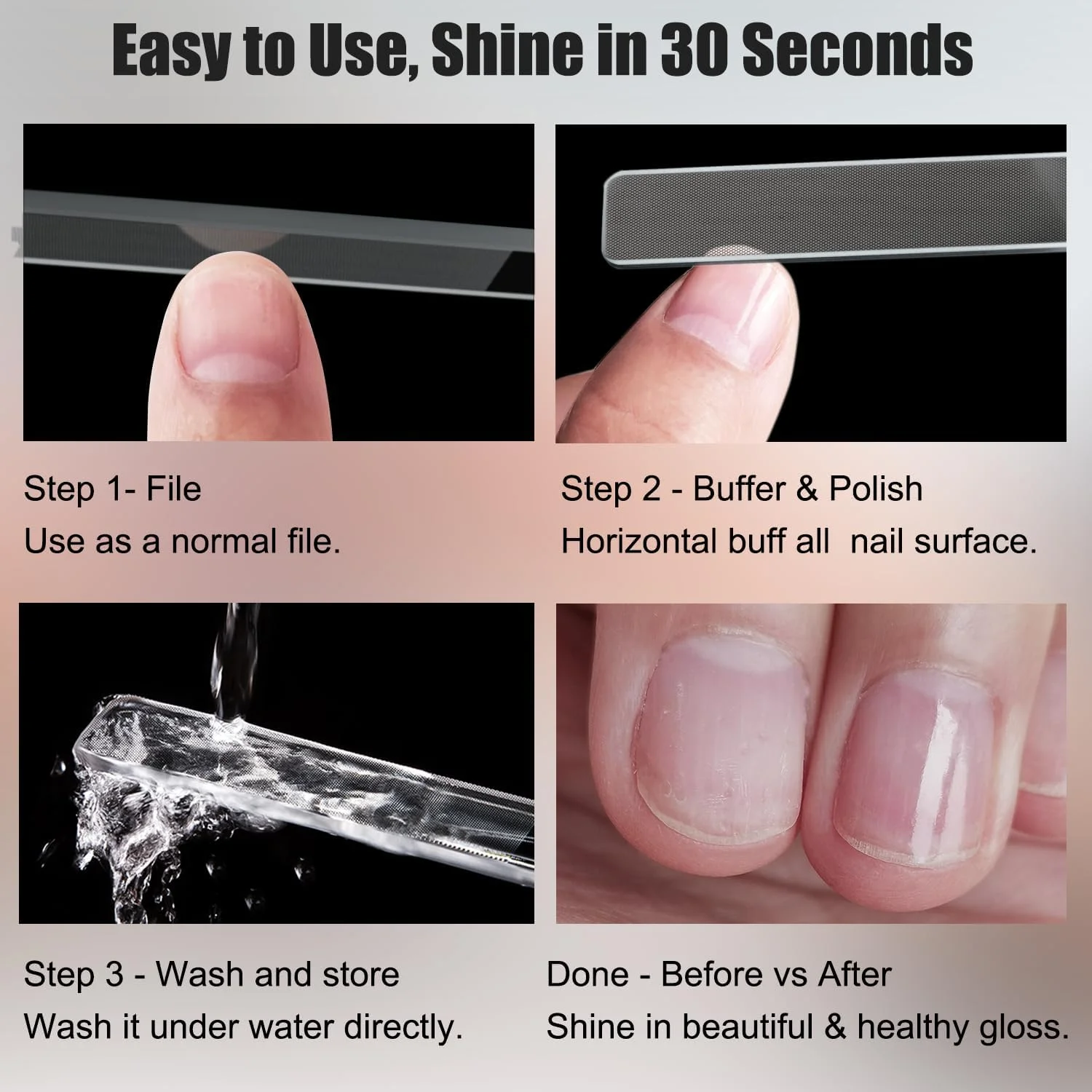 ست براق کننده ناخن شیشه ای نانو LePinko، بافر ناخن چند منظوره برای شکل دادن، صاف کردن و صیقل دادن ناخن های طبیعی، ست سوهان ناخن کریستالی ظریف، ابزار مانیکور حرفه ای برای استفاده در منزل و سالن، 2 عدد ست براق کننده ناخن شیشه ای نانو LePinko، بافر ناخن چند منظوره برای شکل دادن، صاف کردن و صیقل دادن ناخن های طبیعی، ست سوهان ناخن کریستالی ظریف، ابزار مانیکور حرفه ای برای استفاده در منزل و سالن، 2 عدد