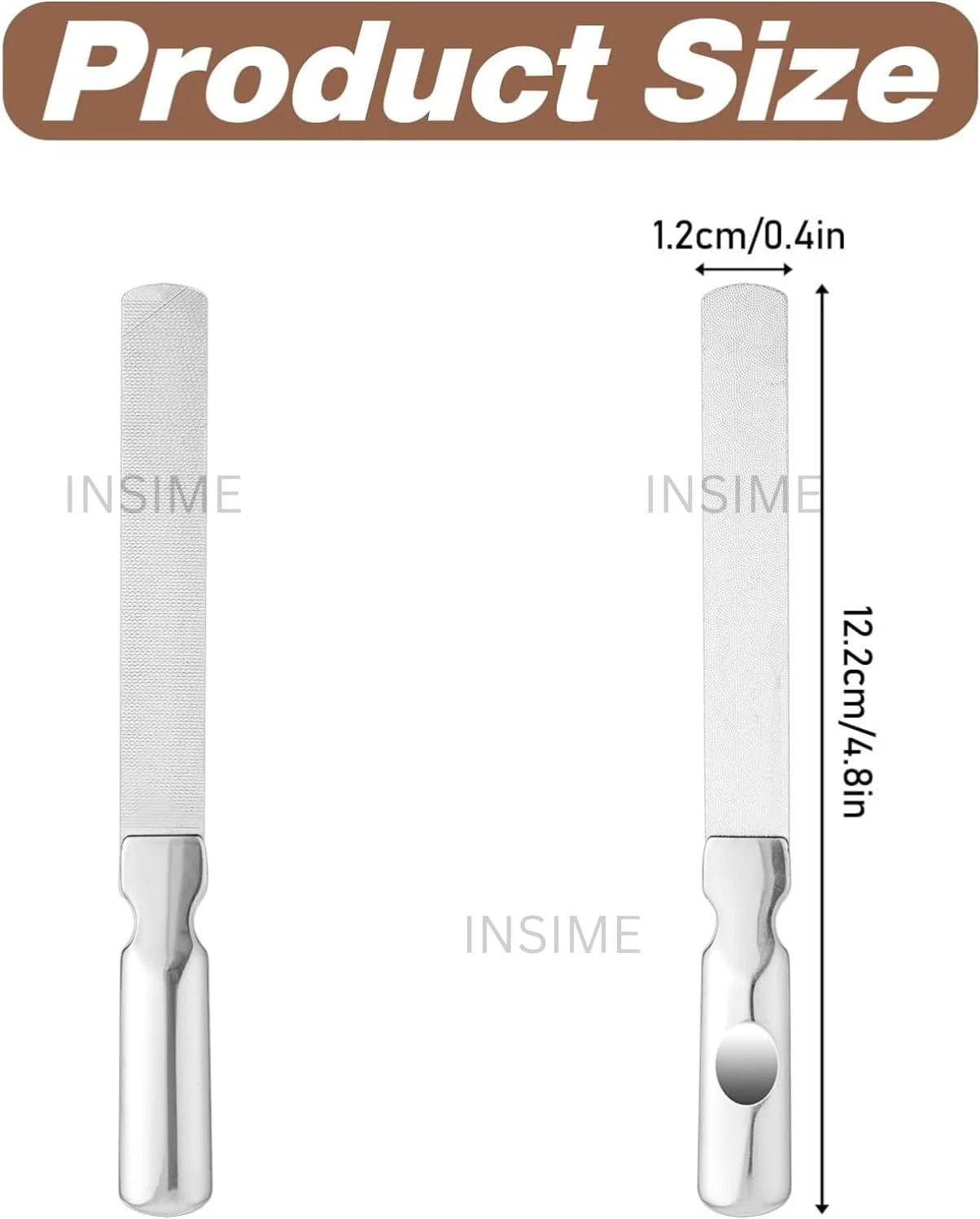سوهان ناخن و بافر استیل ضد زنگ INSIME | شکل دهنده ناخن برای ناخن های تیز خانم ها | سوهان ناخن بادوام و قابل استفاده مجدد برای مانیکور پدیکور ناخن های پا و ناخن های طبیعی سوهان ناخن و بافر استیل ضد زنگ INSIME | شکل دهنده ناخن برای ناخن های تیز خانم ها | سوهان ناخن بادوام و قابل استفاده مجدد برای مانیکور پدیکور ناخن های پا و ناخن های طبیعی