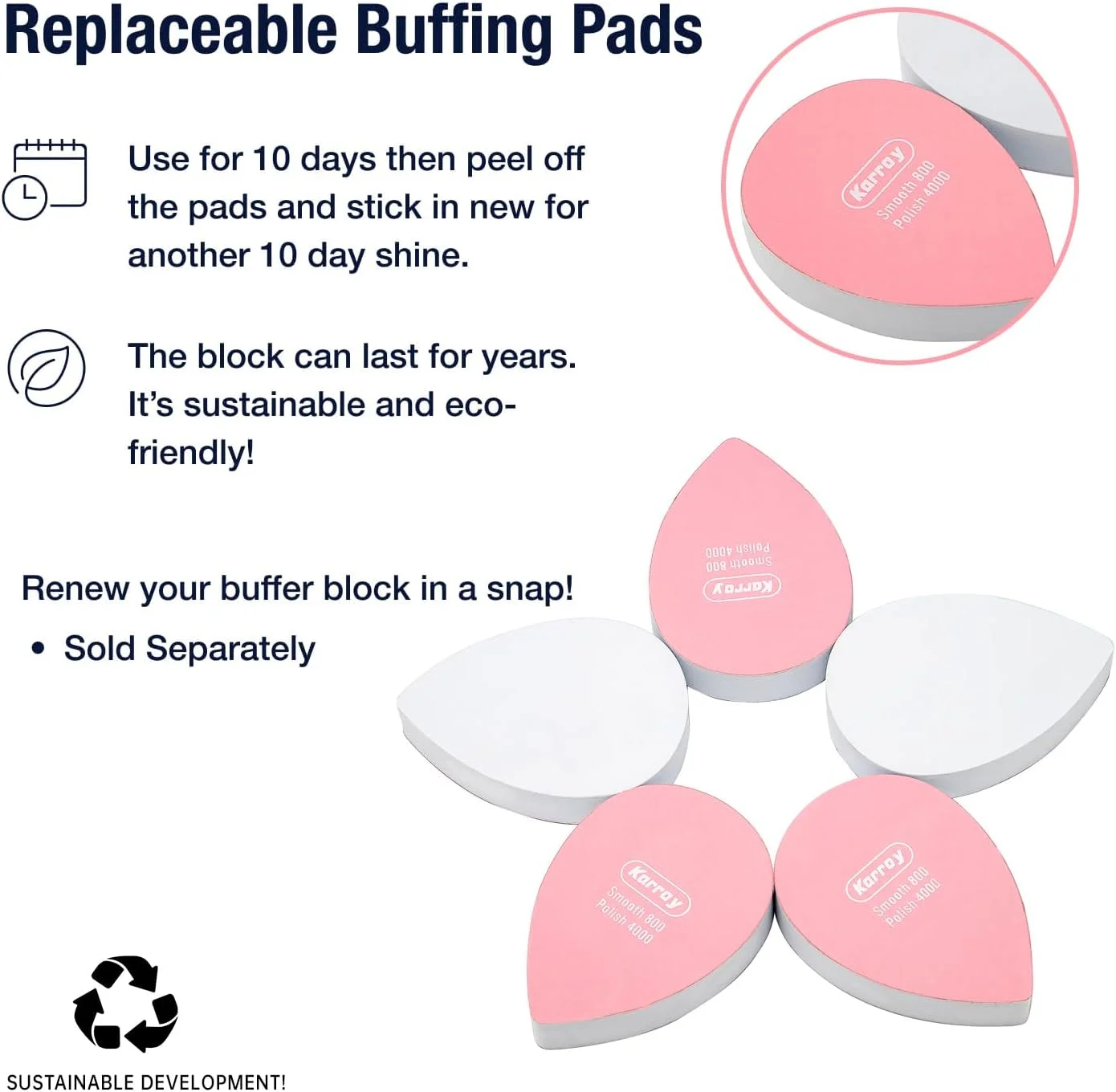 سوهان و بافر ناخن Karroy برای ناخن های طبیعی، صاف و صیقلی کردن سطح ژل، درجه زبری 800/4000 (مدل قطره ای) سوهان و بافر ناخن Karroy برای ناخن های طبیعی، صاف و صیقلی کردن سطح ژل، درجه زبری 800/4000 (مدل قطره ای)