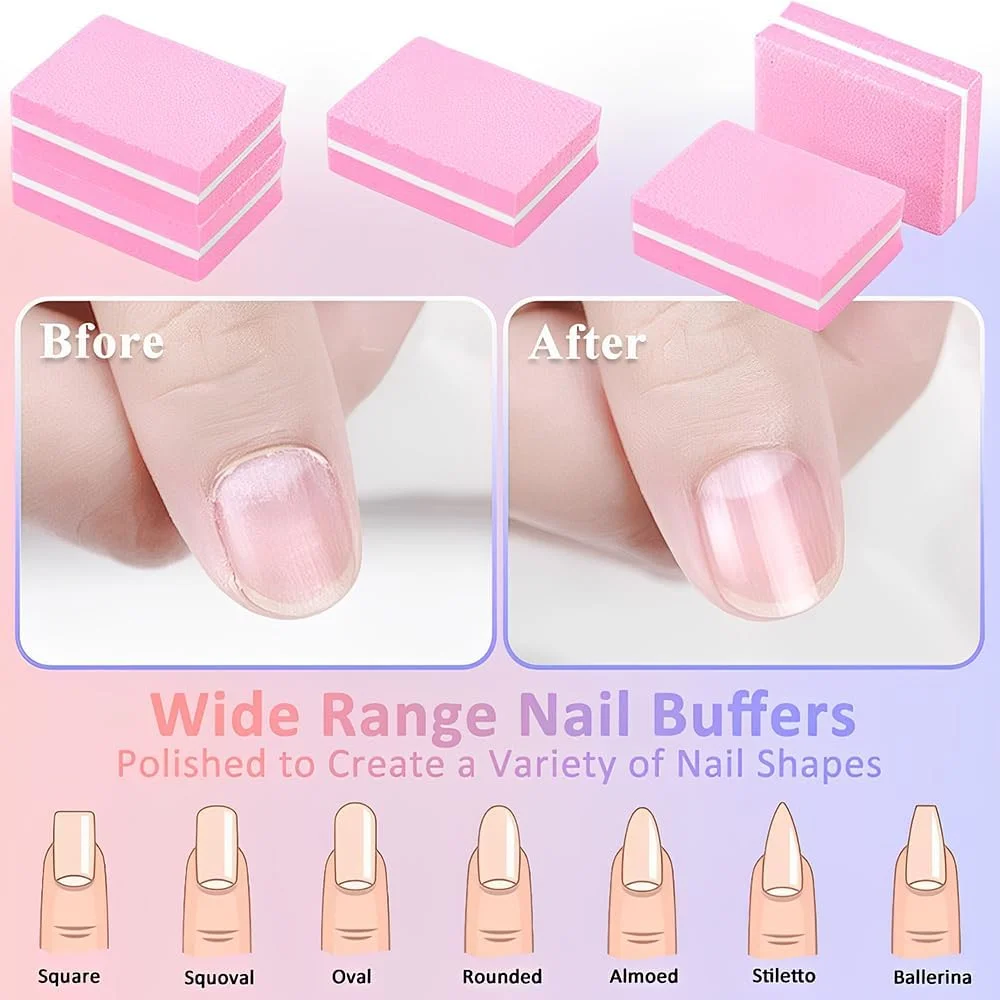 HZXINYI بسته 20 عددی بافر ناخن - بلاک های سمباده بافر، بلاک های پولیش ناخن، فایل ناخن اسفنجی دو طرفه، فایل پولیش ناخن برای سمباده زدن ناخن های ژلی و ناخن های اکریلیک HZXINYI بسته 20 عددی بافر ناخن - بلاک های سمباده بافر، بلاک های پولیش ناخن، فایل ناخن اسفنجی دو طرفه، فایل پولیش ناخن برای سمباده زدن ناخن های ژلی و ناخن های اکریلیک