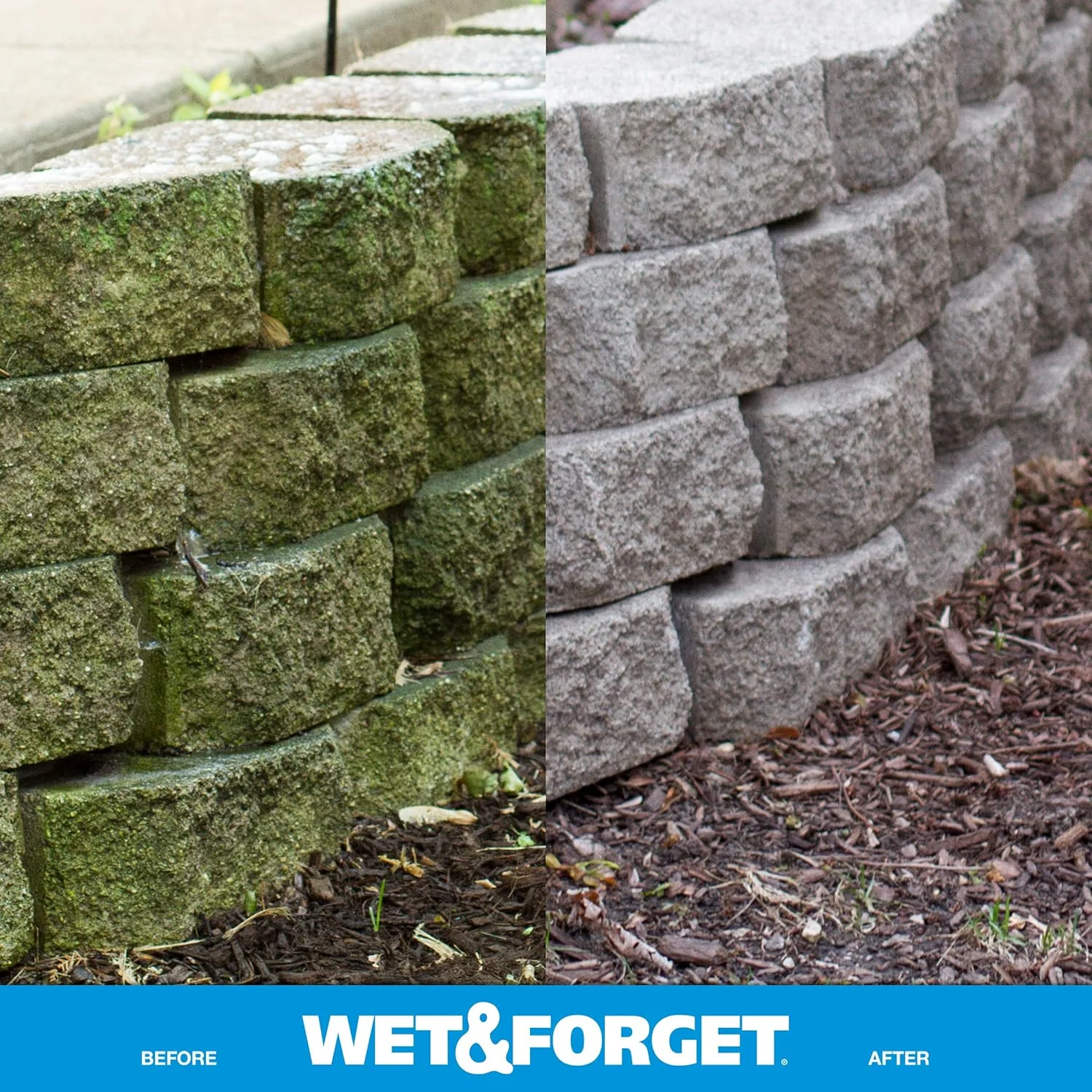 مایع پاک کننده سطوح بیرونی Wet & Forget، از بین برنده خزه، کپک، قارچ و لکه های جلبک، غلیظ شده، اورجینال، 3.7 لیتر