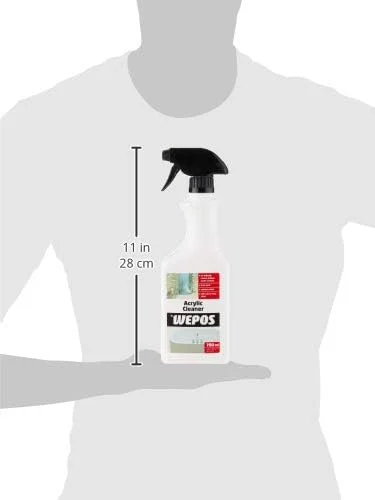 پاک کننده اکریلیک Wepos حجم 750 میلی لیتر | آماده مصرف | سطوح اکریلیک درخشان و براق | اثر ضد الکتریسیته ساکن | با اثر مرواریدی