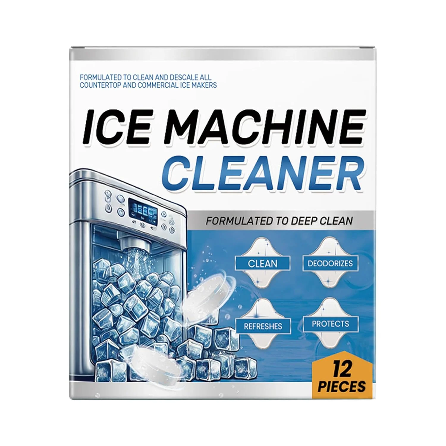 قرص های تمیز کننده ماشین لباسشویی - تمیز کننده قدرتمند یخ ساز - ابزار تمیز کننده قابل حمل، لوازم خانگی برای خانه، رستوران ها