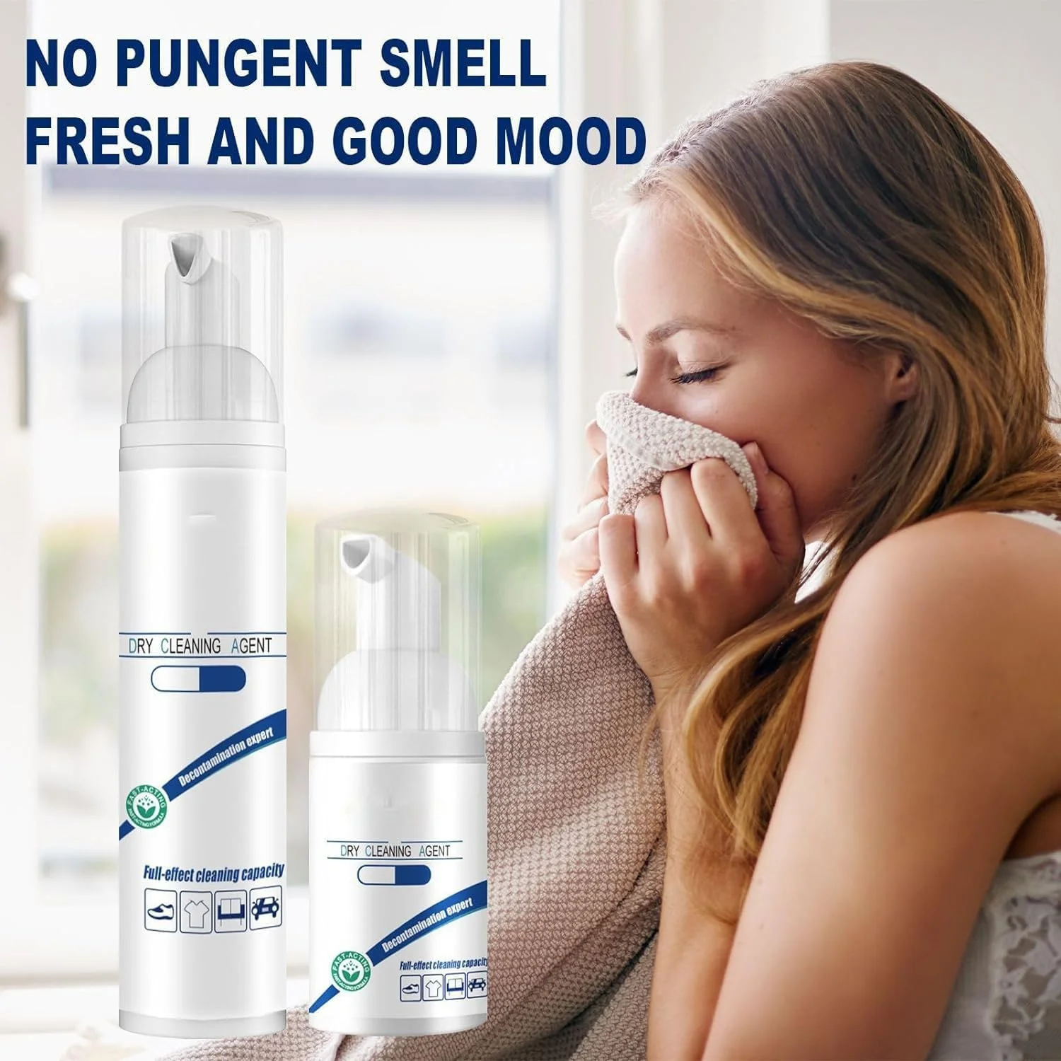 فوم خشک شوی، فوم خشک شوی لباس، فوم پاک کننده پارچه بدون آب، اسپری فوم لکه بر بدون نیاز به آبکشی، لکه بر لباس، فوم تمیز کننده چند منظوره بدون نیاز به آبکشی (1 عدد - 100 میلی لیتر)