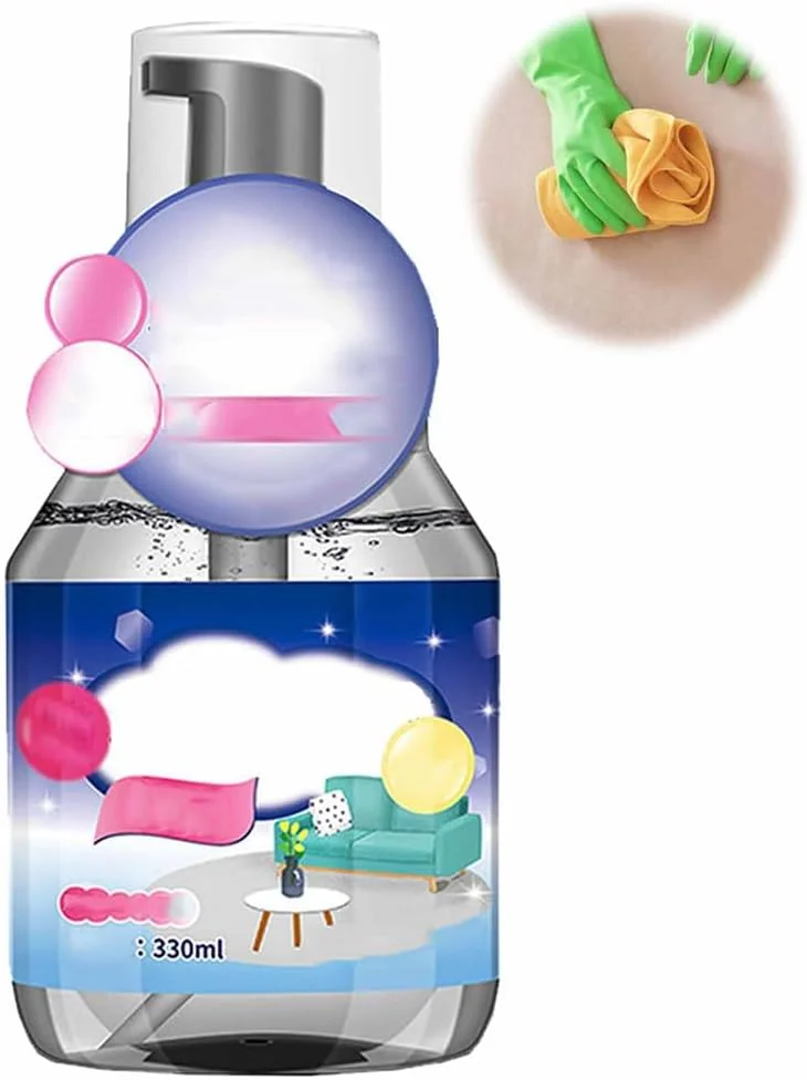 فوم خشک تمیز کننده بدون نیاز به شستشو، تمیز کننده مبل پارچه ای Azonee، لکه بر خشک برای لباس، اسپری چند منظوره لکه بر، لکه بر جوهر و روغن برای لباس پارچه ای، 33 میلی لیتر