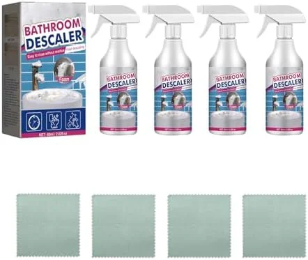 پاک کننده رسوب حمام VIED، پاک کننده لکه های سرسخت حمام، پاک کننده فوم حمام (4 عدد)