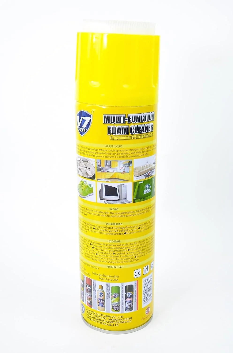 اسپری فوم پاک کننده چند منظوره VersaMarts V7، فوم پاک کننده قوی لکه بر، پاک کننده های خانگی همه منظوره برای خودرو، خانه و آشپزخانه - 650 میلی لیتر