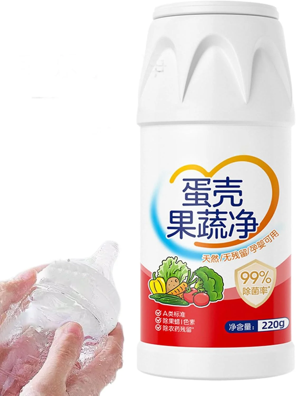 مایع شستشوی سبزیجات بدون بو - پاک کننده چند منظوره 220 گرمی طبیعی میوه و سبزیجات برای از بین بردن موم و آلودگی مناسب برای آشپزی در منزل و کمپینگ