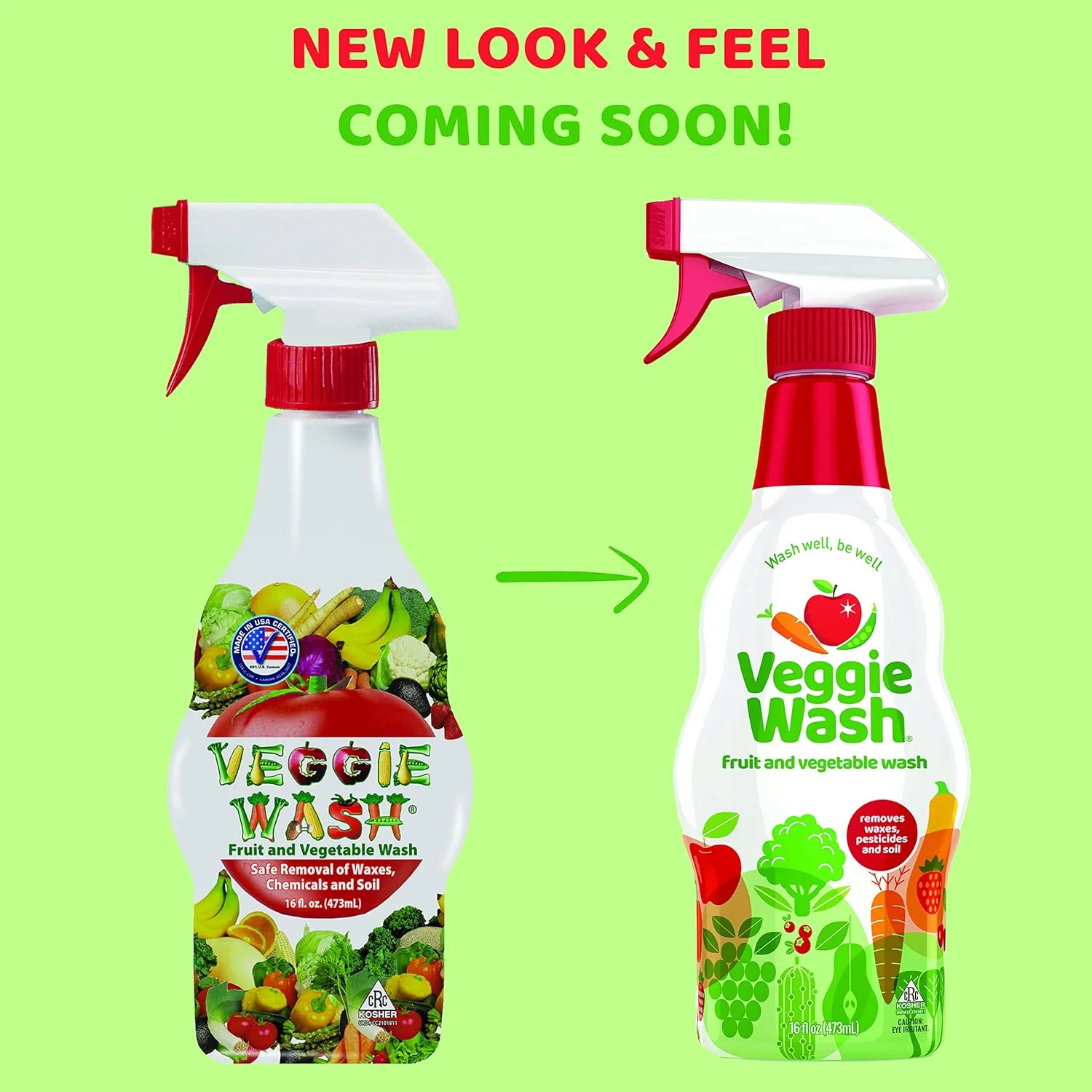 مایع شستشوی میوه و سبزیجات Veggie Wash، پاک کننده 473 میلی لیتری