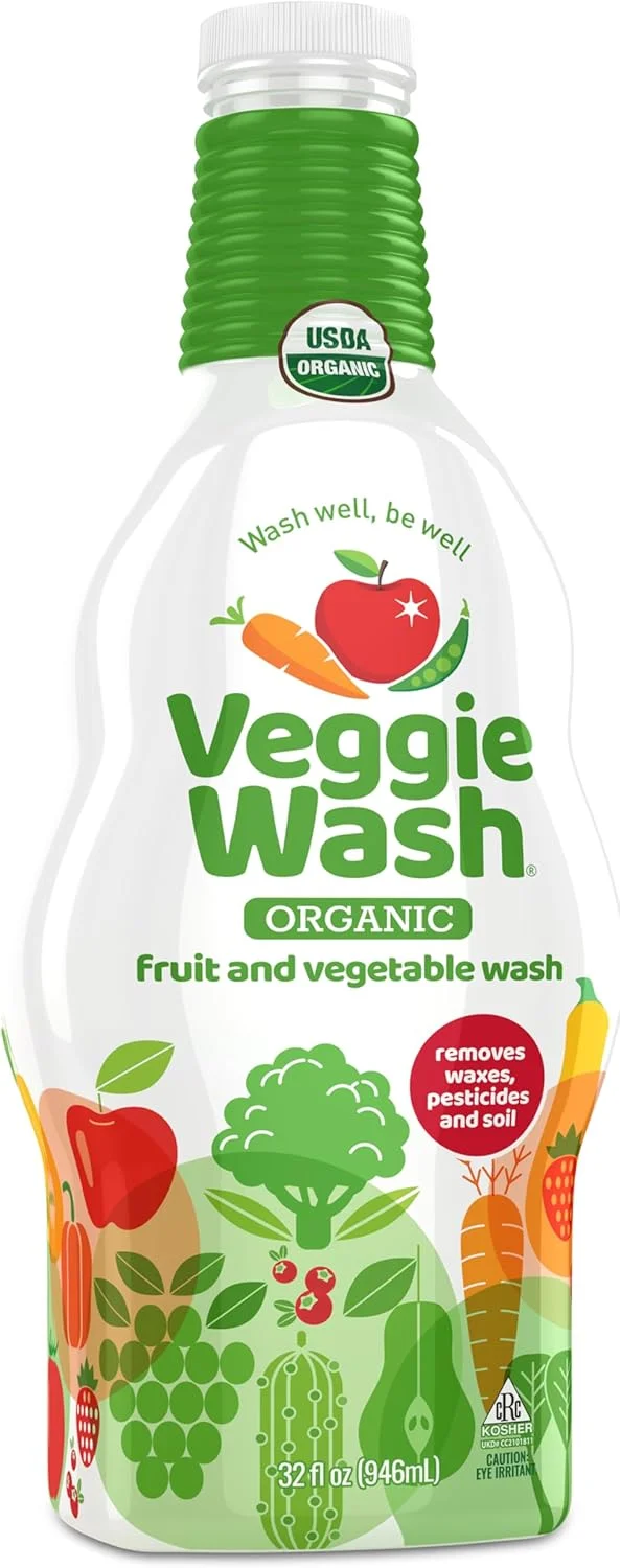 مایع شستشوی میوه و سبزیجات ارگانیک Veggie Wash، پاک کننده و شوینده میوه و سبزیجات دارای گواهی ارگانیک، 946 میلی لیتر، بسته 2 عددی