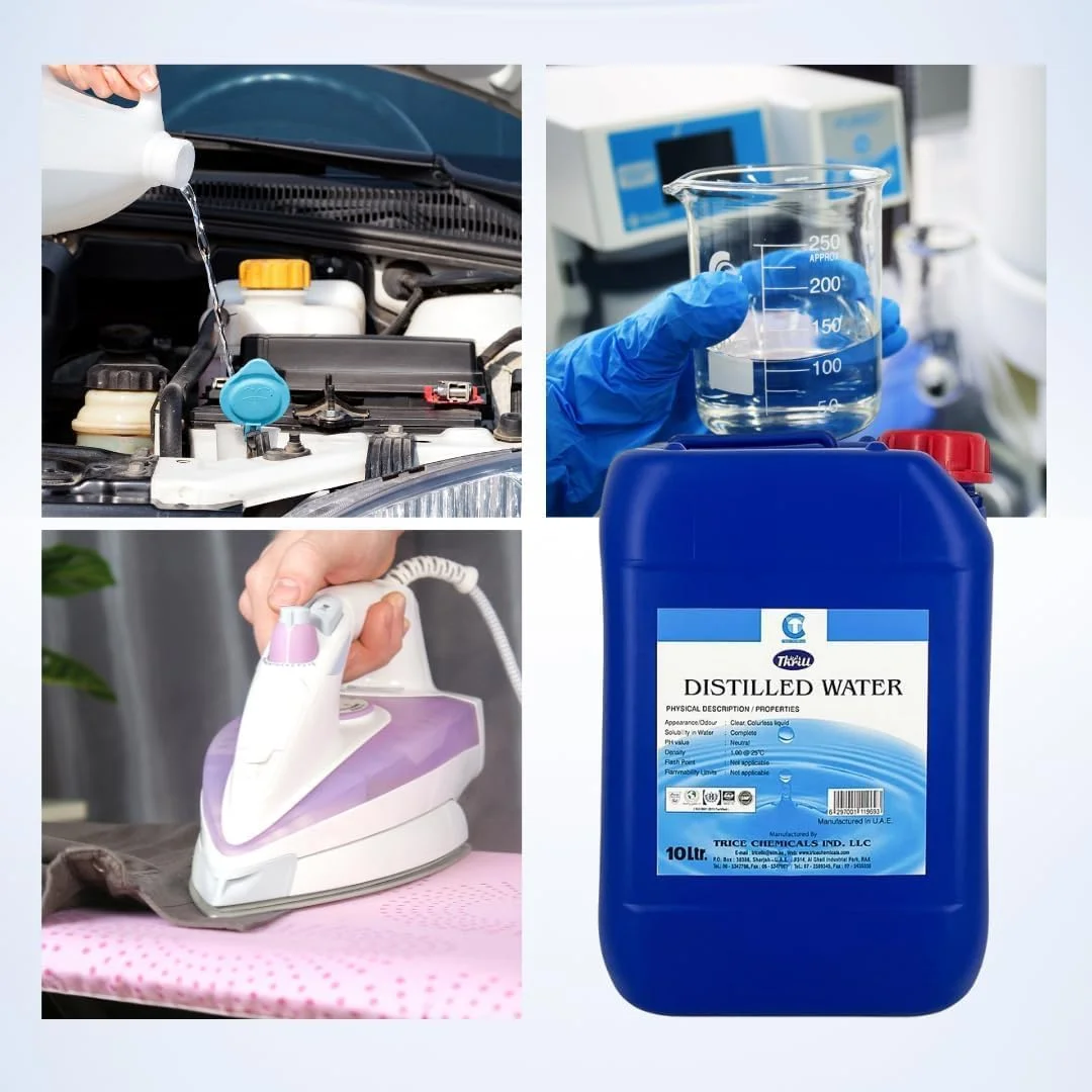 آب فوق خالص چند منظوره برای مصارف خودرو، آرایشی و بهداشتی و صنعتی - بدون مواد معدنی، غیر رسانا، فرمول بدون باقیمانده 10 لیتر