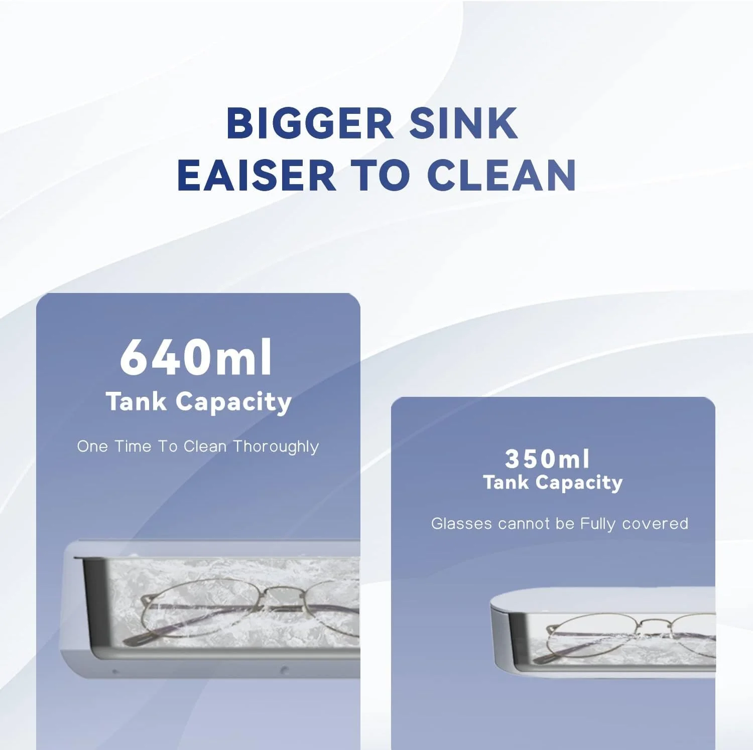 دستگاه تمیز کننده التراسونیک، دستگاه تمیز کننده جواهرات، 40 وات 640 میلی لیتر قابل حمل خانگی حرفه ای التراسونیک، دستگاه تمیز کننده دندان مصنوعی، برای فلزات عینک (تنظیم کننده بریتانیایی)