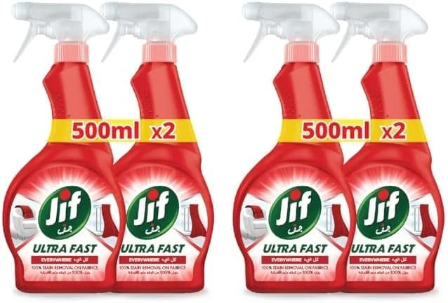 اسپری پاک کننده فوق سریع JIF، مناسب همه جا، پاک کننده 100% لکه از روی پارچه، 500 میلی لیتر x 2 (بسته 2 عددی)