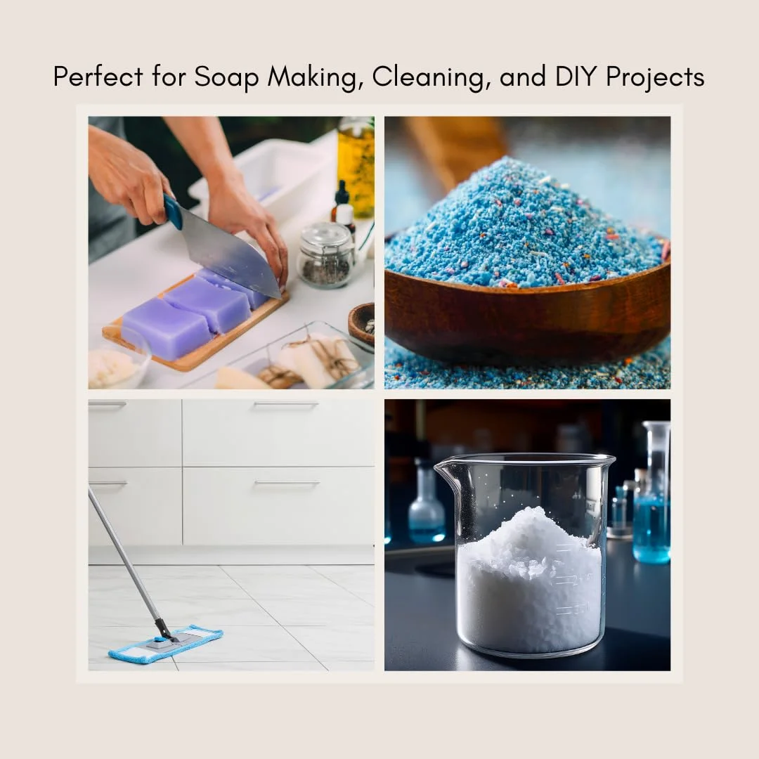 پرک سود سوزآور خالص Trioxi / هیدروکسید سدیم (NaOH) ماده تمیز کننده چند منظوره | مواد آرایشی صابون، ماده سازنده مواد شوینده خانگی 1 کیلوگرم