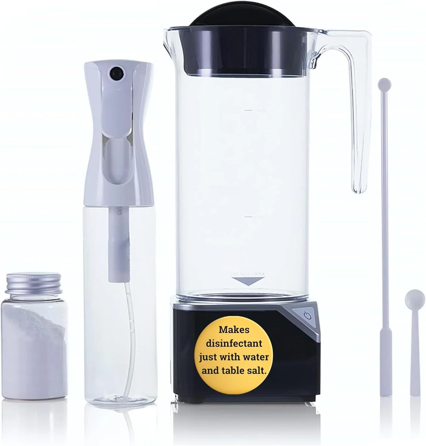 کیت تمیز کننده و ضدعفونی کننده چند منظوره سطوح توکان اکو - فقط آب و نمک خوراکی را مخلوط کنید تا محلول سازگار با محیط زیست، ایمن، ضد ویروس و ضد باکتری بسازید