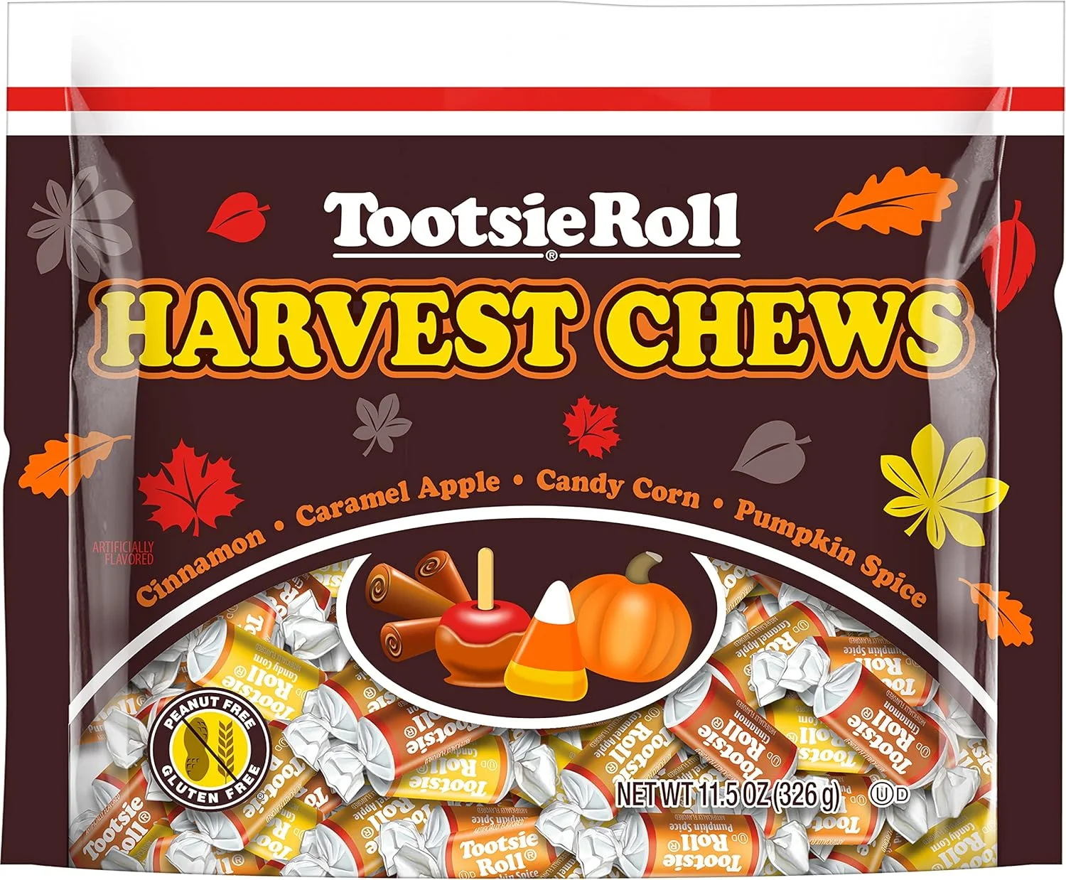 آبنبات تافی توسی رول با طعم های پاییزی - یک بسته 326 گرمی