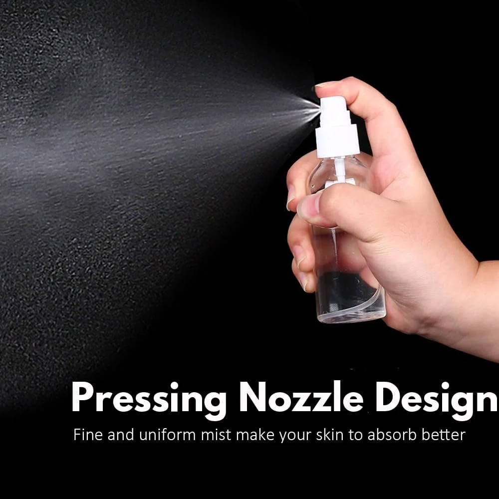 تی ترزلی 10 عدد بطری اسپری 100 میلی لیتری قابل حمل، شفاف، قابل استفاده مجدد، اسپری ریز، بطری های مسافرتی، قطره چکان، ظرف مایع اتمایزر