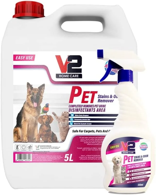 مایع لکه بر و از بین برنده بوی حیوانات خانگی سویش، 5 لیتر + یک عدد اسپری