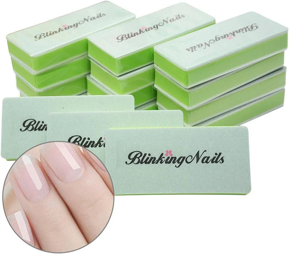 بافر ناخن BlinkingNails با دو طرفه، بلوک پولیش ناخن حرفه ای 1000/4000 گریت، ابزار مانیکور و طراحی ناخن برای ناخن های طبیعی، بسته 12 عددی بافر ناخن BlinkingNails با دو طرفه، بلوک پولیش ناخن حرفه ای 1000/4000 گریت، ابزار مانیکور و طراحی ناخن برای ناخن های طبیعی، بسته 12 عددی