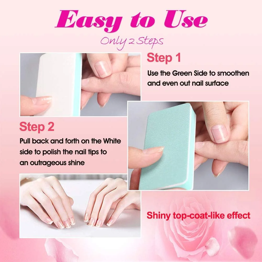 بافر ناخن BlinkingNails با دو طرفه، بلوک پولیش ناخن حرفه ای 1000/4000 گریت، ابزار مانیکور و طراحی ناخن برای ناخن های طبیعی، بسته 12 عددی بافر ناخن BlinkingNails با دو طرفه، بلوک پولیش ناخن حرفه ای 1000/4000 گریت، ابزار مانیکور و طراحی ناخن برای ناخن های طبیعی، بسته 12 عددی