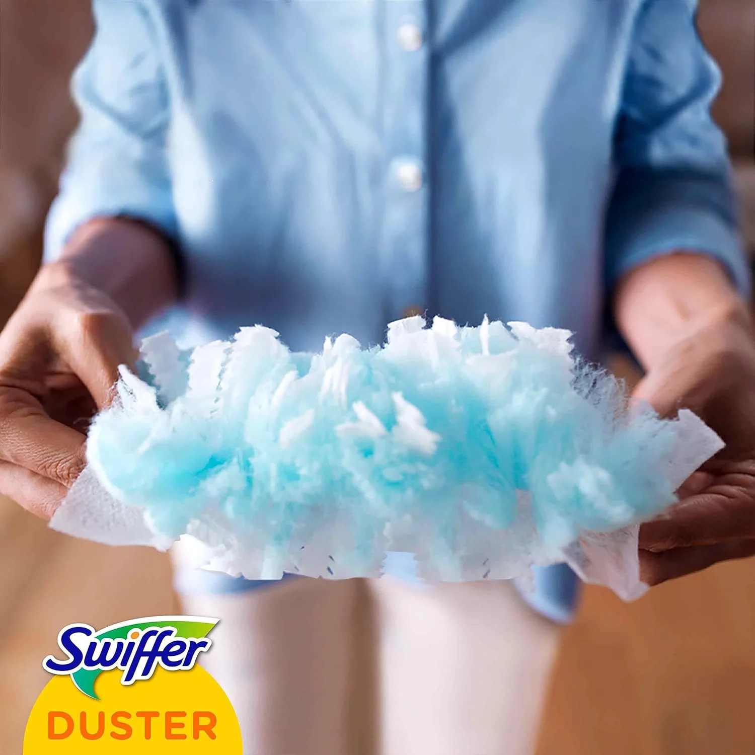 پدهای گردگیری Swiffer Duster، بسته 54 عددی (6 بسته 9 عددی)، جذب و نگهداری گرد و غبار، رایحه Febreze، به دام انداختن و نگهداری گرد و غبار