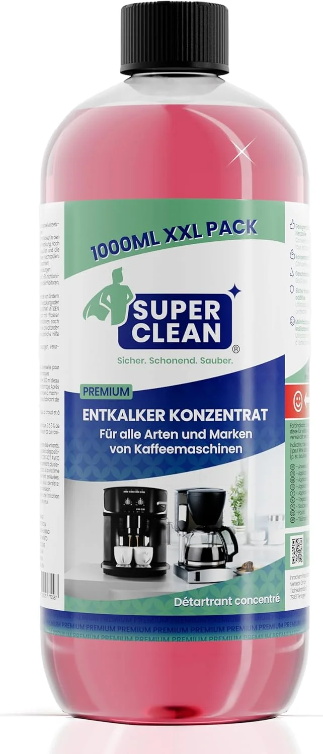 محلول رسوب زدای دستگاه قهوه ساز سوپر کلین 1 × 1000 میلی لیتر