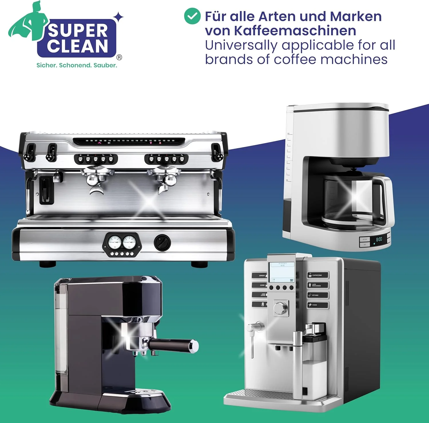 محلول رسوب زدای دستگاه قهوه ساز سوپر کلین 1 × 1000 میلی لیتر