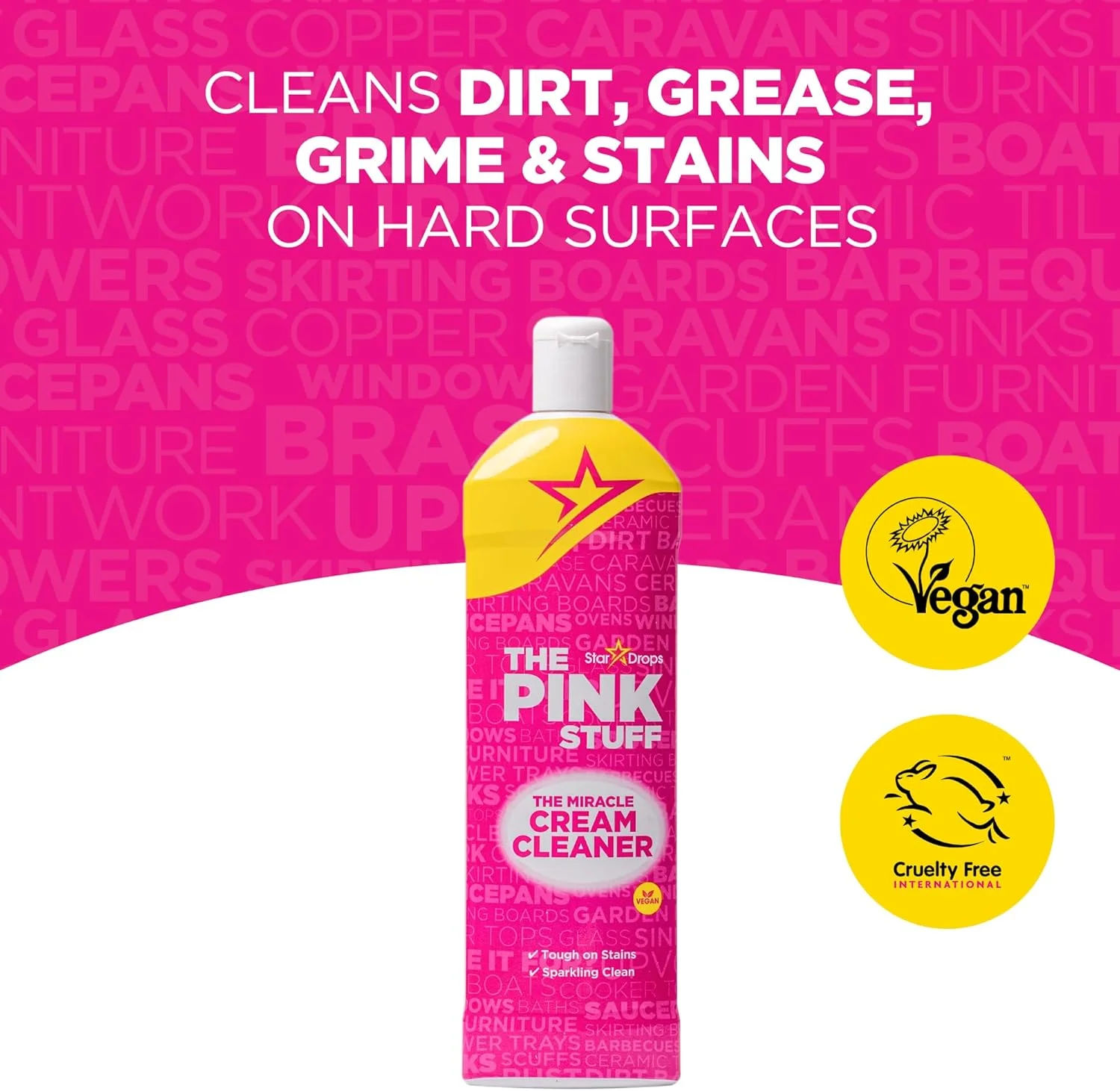 کرم تمیز کننده معجزه آسای پینک استاف استار دراپس 500 میلی لیتر بسته 2 عددی