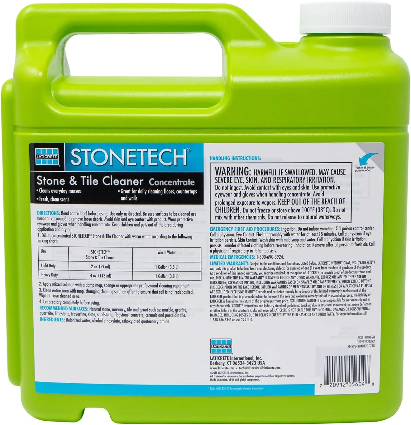 مایع پاک کننده چند منظوره سنگ و کاشی حرفه ای استون تک APCC4-1G، 3.8 لیتر