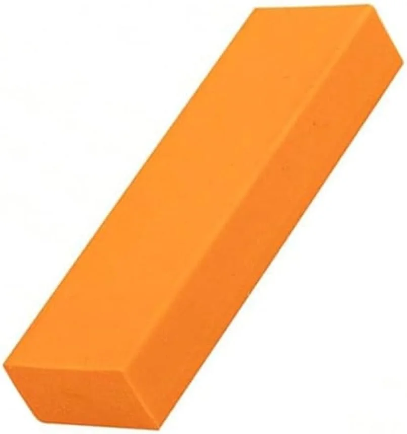 پاک کننده لکه های استیل، پاک کننده چند منظوره لکه های استیل، پاک کن لاستیکی زنگ زدگی برای آشپزخانه، حمام، لوازم خانگی نارنجی، 7.62x2.54x1.52 سانتی متر