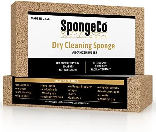 اسفنج پاک کننده دوده خشک SpongeCo - پاک کننده موی حیوانات خانگی، دود، دوده، گرد و غبار و کثیفی - 7.62x15.24x3.81 سانتی متر (تک اسفنجی)