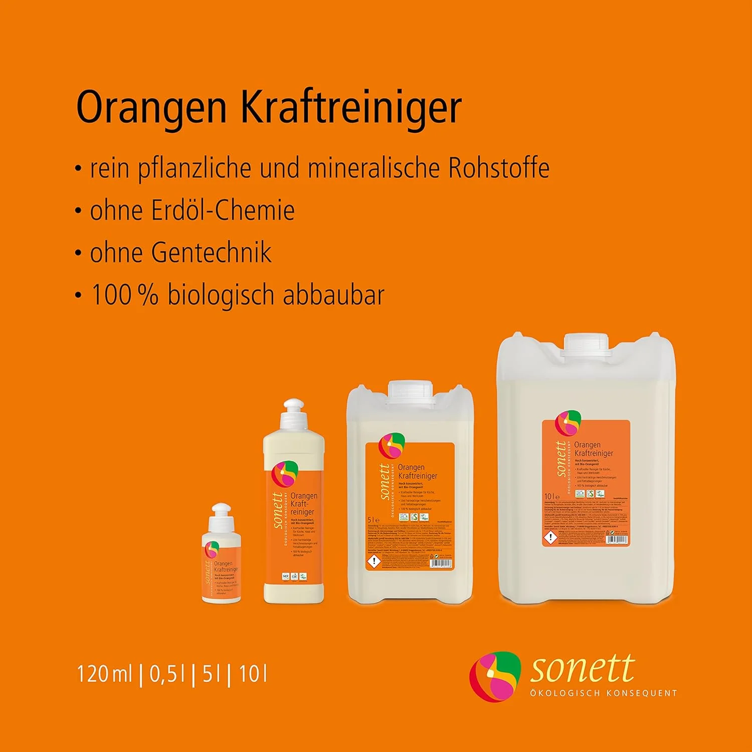 مایع پاک کننده قوی سونِت با رایحه پرتقال 500 میلی لیتر