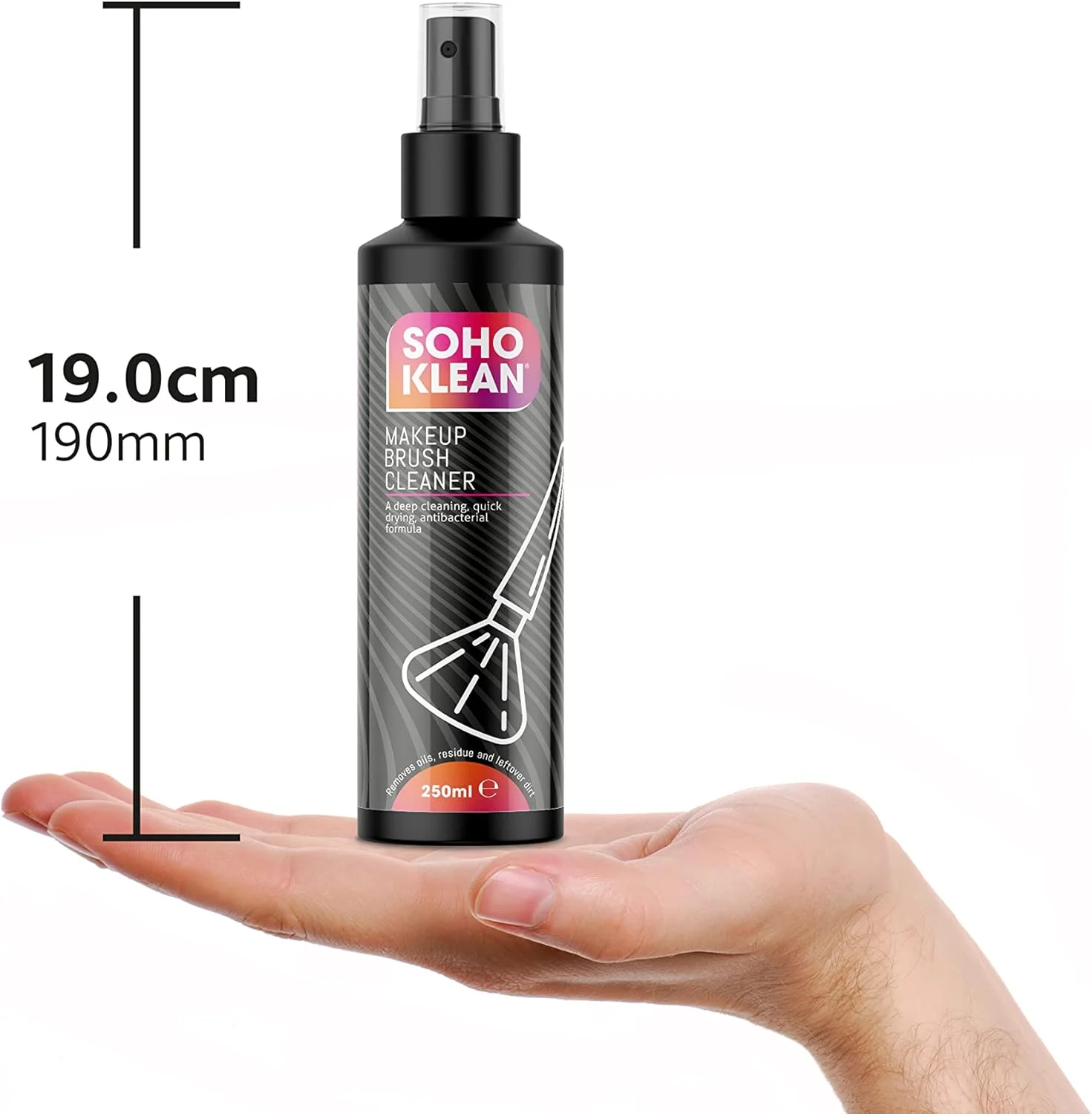 محلول تمیز کننده و ضد باکتری برس آرایشی سوهو کلین | از بین برنده میکروب ها و باکتری ها - 250 میلی لیتر، 250 میلی لیتر