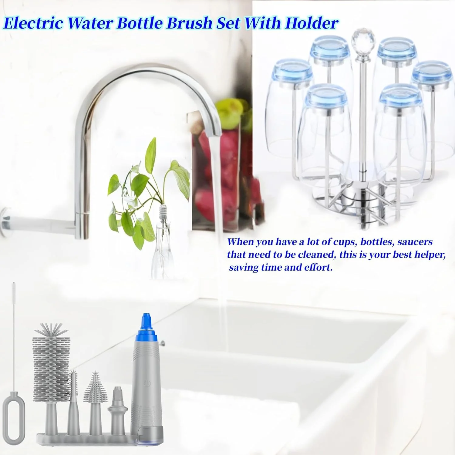 برس شیشه شوی برقی soarup90000 همراه با قفسه (خاکستری) برس شیشه شوی برقی soarup90000 همراه با قفسه (خاکستری)