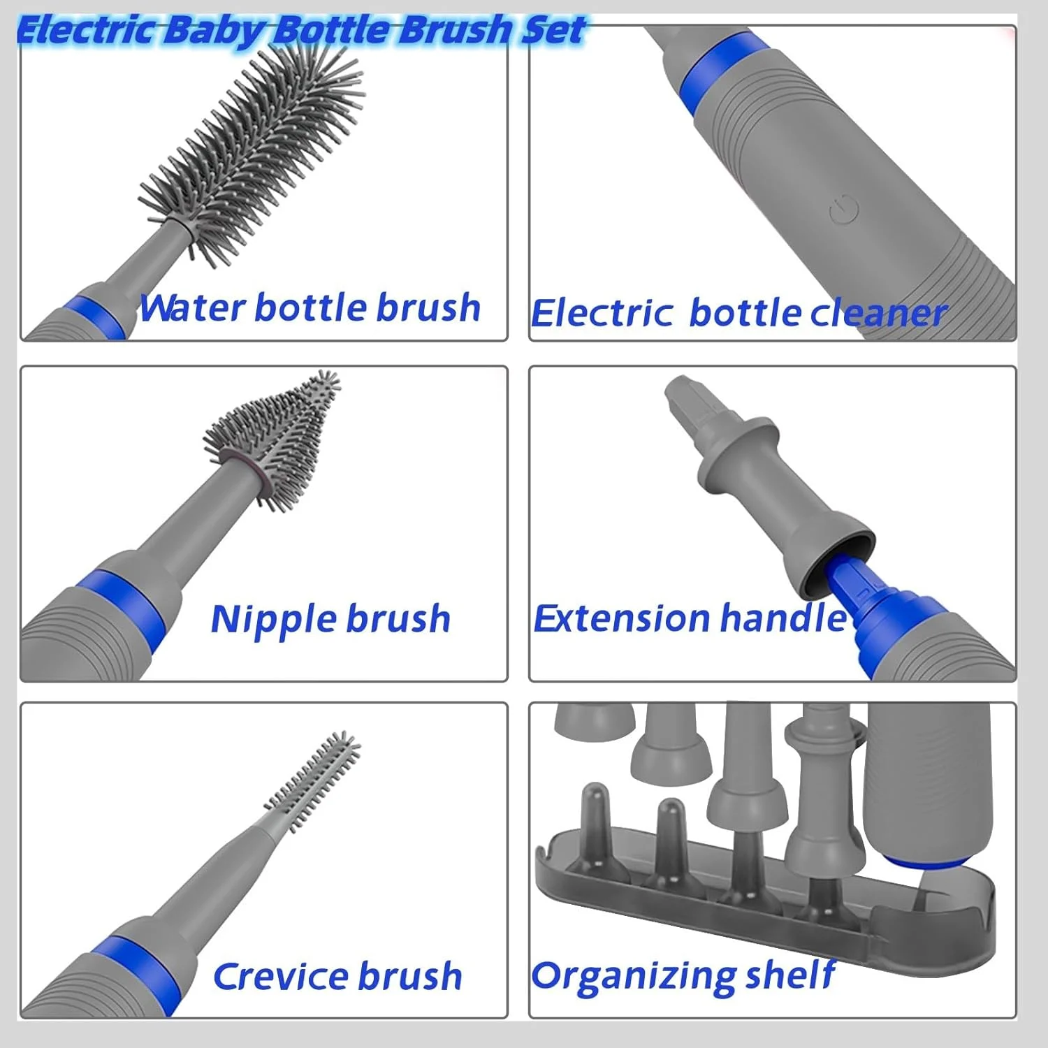 برس شیشه شوی برقی soarup90000 همراه با قفسه (خاکستری) برس شیشه شوی برقی soarup90000 همراه با قفسه (خاکستری)