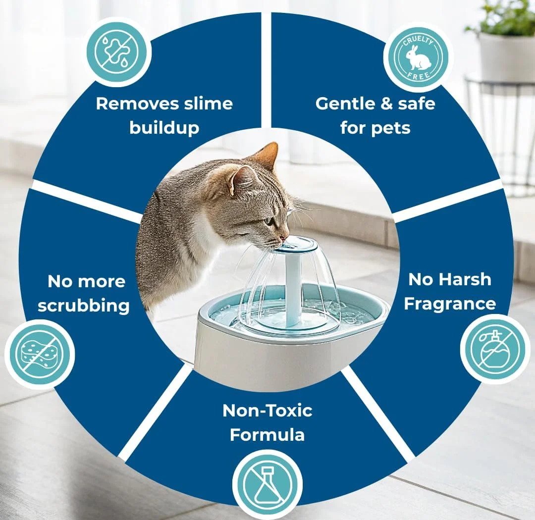 قرص های تمیز کننده فواره حیوانات خانگی Skyis بسته 24 عددی، از بین برنده لکه ها، رسوبات و تجمع مواد معدنی، حفظ جریان آب و مراقبت از فواره، فرمول سریع و آسان