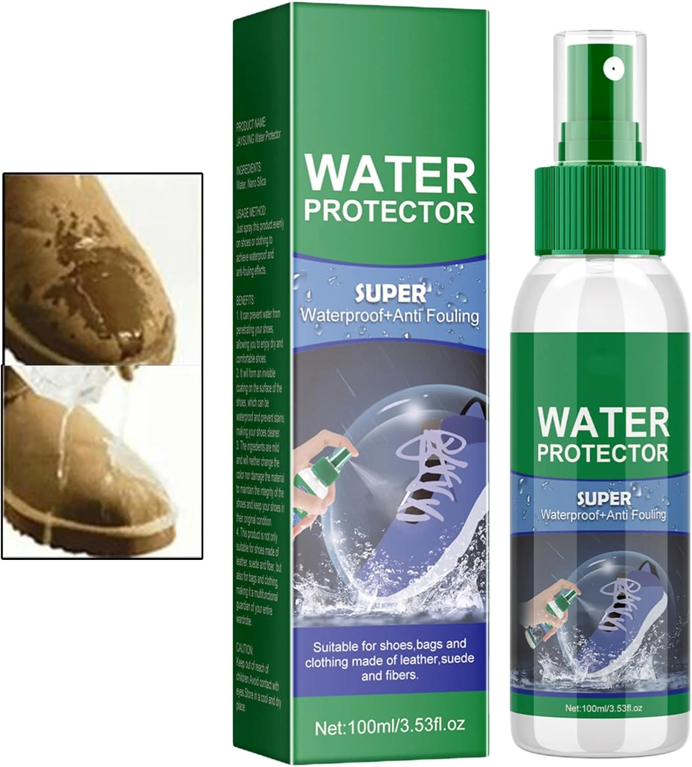 اسپری ضد آب کفش - محافظت از کفش در برابر آب و لکه - مایع محافظت طولانی مدت برای مسافرت و کوهنوردی