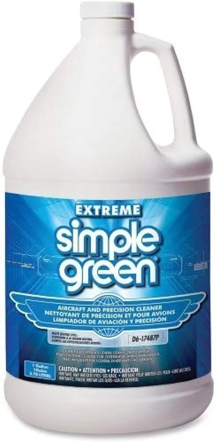 محلول پاک کننده دقیق هواپیمای اکستریم Simple Green - حجم 1 گالن - بدون باقی مانده، غیر قابل اشتعال، غیر خورنده، غیر سایشی