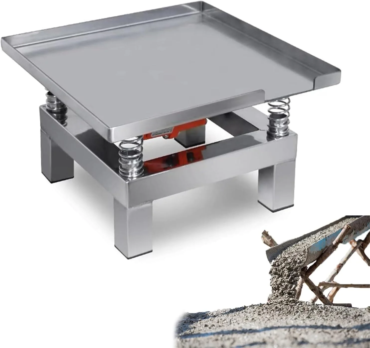 میز ویبره بتن کوچک، ویبراتور صفحه تخت بتنی برقی، تست لرزش، میز تست لرزش بتن استیل ضد زنگ برای حذف حباب ها، تکان دادن رسوب (220 ولت)