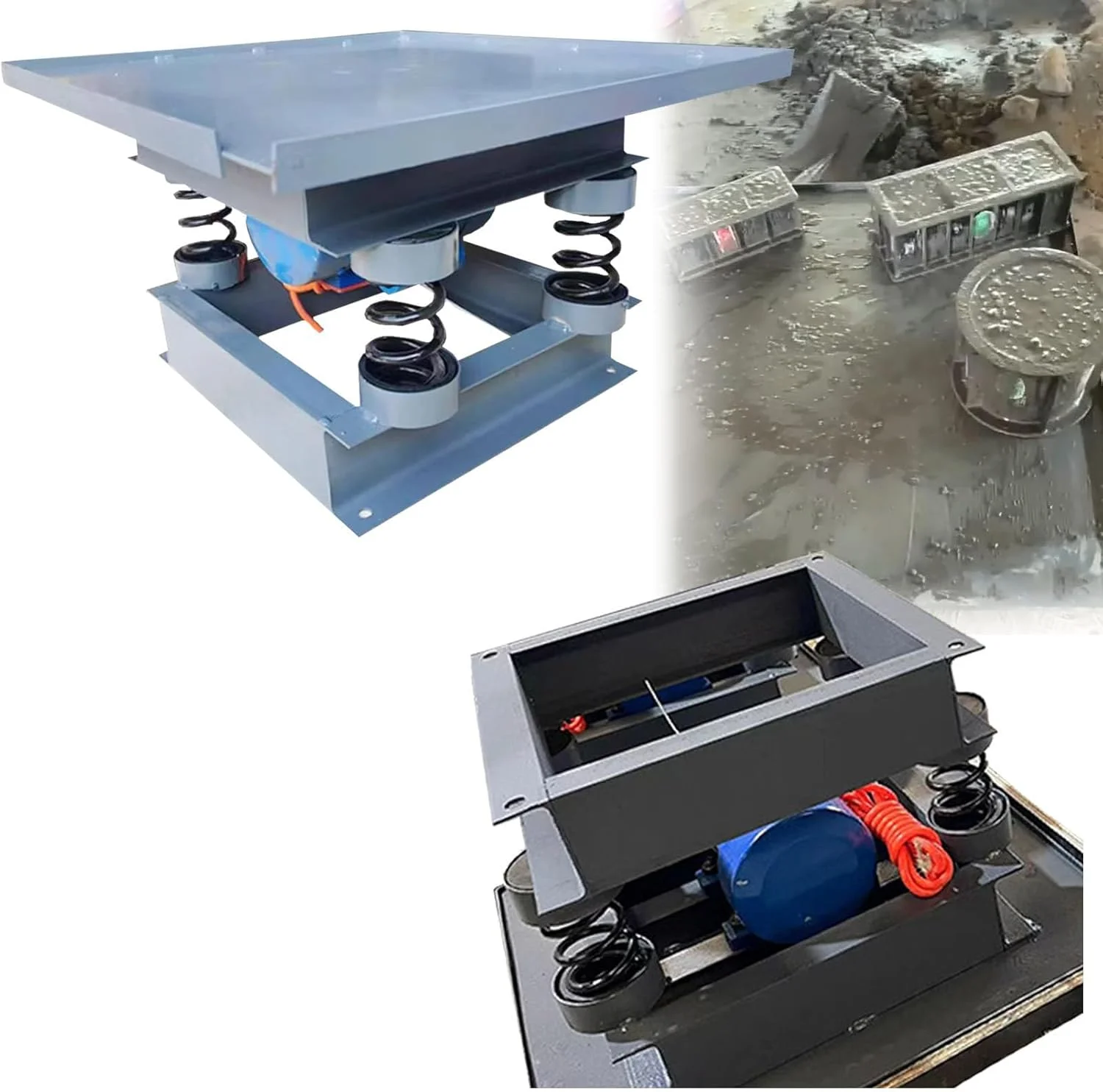 میز ویبره بتن 50 * 50 سانتی متر، پلتفرم ارتعاشی بلوک تست ارتعاش 2860 دور در دقیقه، موتور سیم مسی خالص، برای حذف حباب ها و رسوب