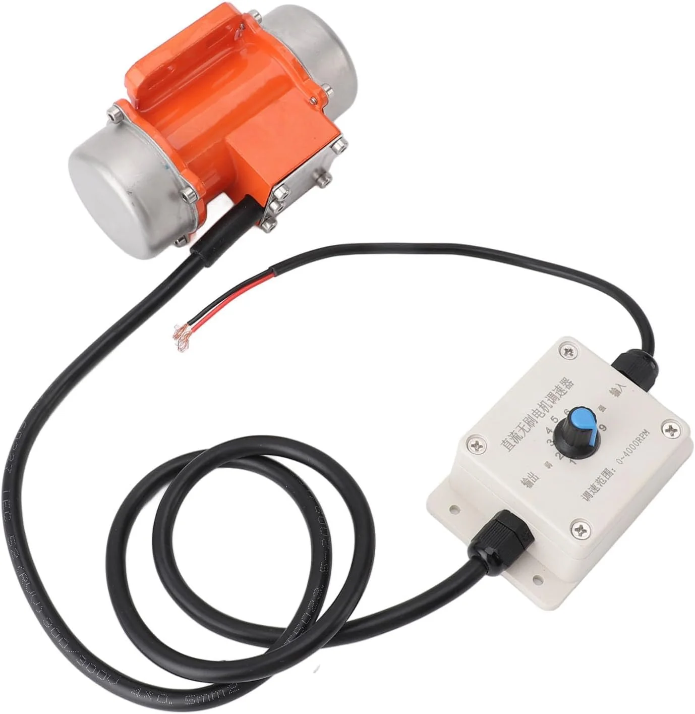 موتور ویبراتور بتن با کنترل کننده سرعت DC 24V بدون جاروبک IP65 آلیاژ آلومینیوم موتور ویبره برقی بتن (40W)